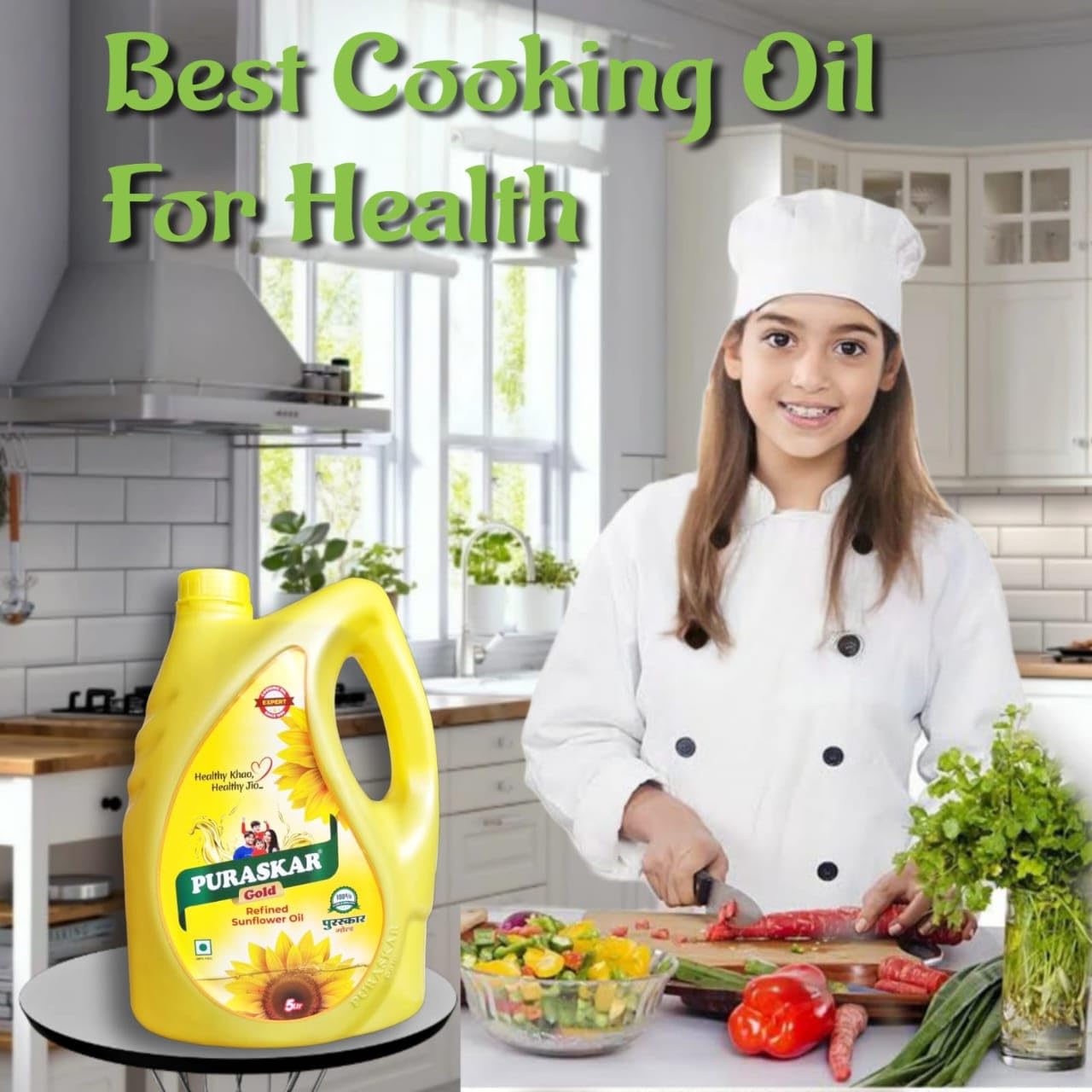Raffiniertes Sonnenblumenöl zum Kochen – 5 Liter, reich an Antioxidantien, leckeres & gesundes Sonnenblumenkochöl, nährstoffreiches Speiseöl, ideal zum Kochen, Braten und Backen