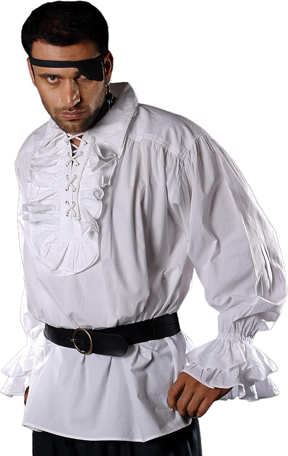 ThePirateDressing Medieval Poet's Captain Charles Vane Cosplay Costume Pirate Shirt