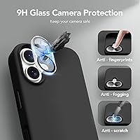 Vista 1211 de GONEZ Funda de silicona para iPhone 15 Pro Max, compatible con Magsafe, protector de cámara + protector de pantalla, forro de microfibra suave Negro