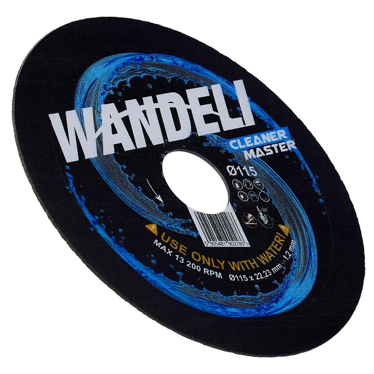 Disco de diamante extrafino Ø115 mm SENDI Wandeli Cleaner Master – corte limpio para porcelánico, cerámica y gres (1,2 mm, eje 22,23 mm)