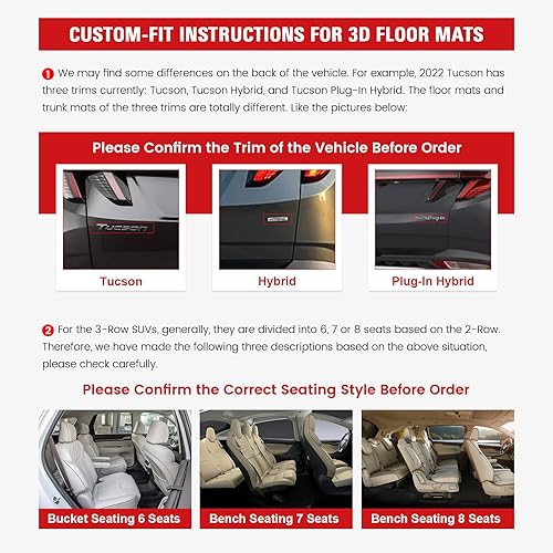 Miniatura 9 de IKON MOTORSPORTS Alfombrillas de suelo de TPE 3D, compatibles con Ram 1500 Crew Cab 2019-2023, revestimientos de piso antideslizantes impermeables