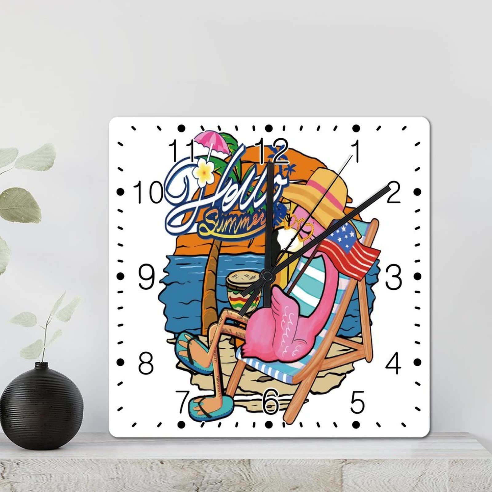 Horloge murale vintage pour décorer un salon et masquer un mur vide