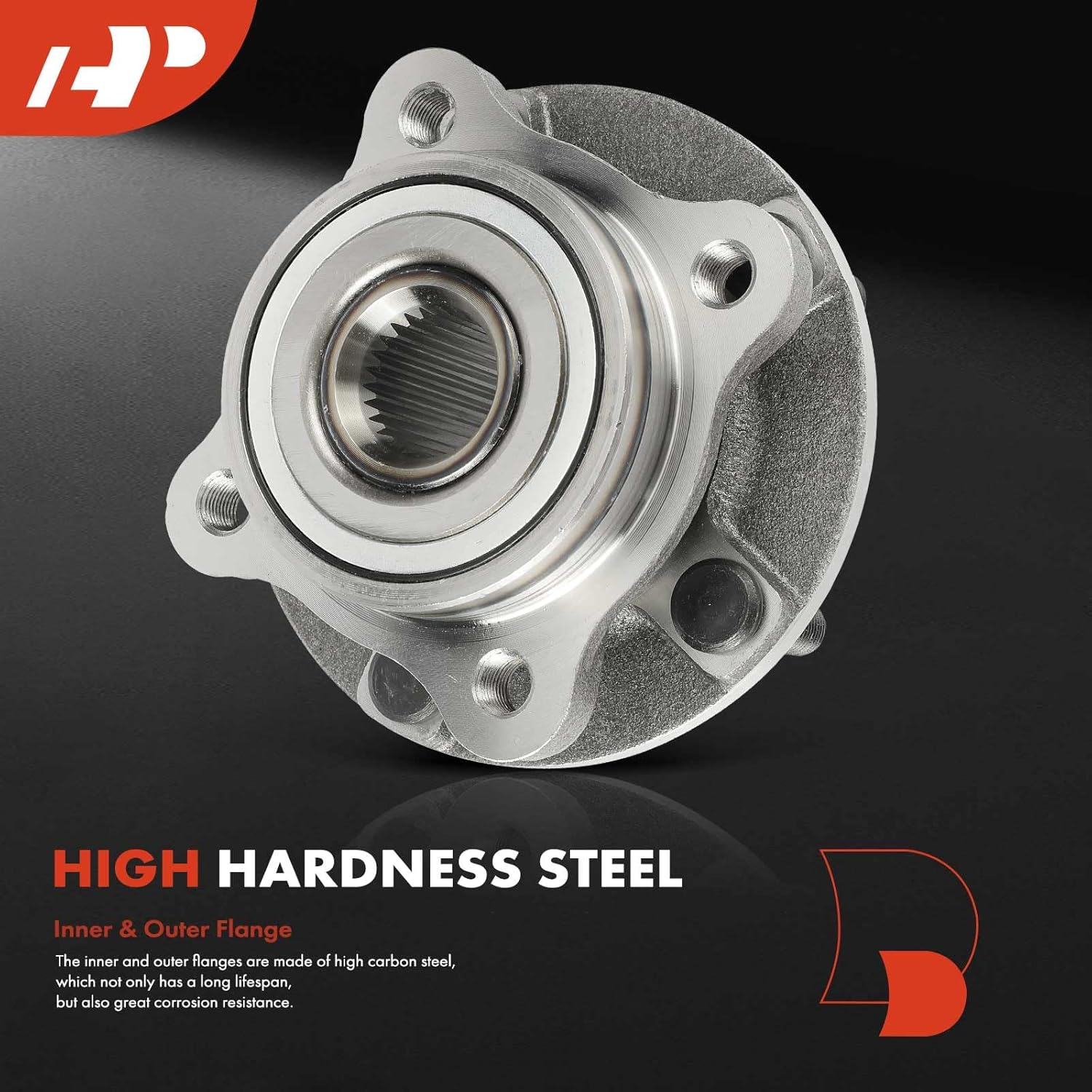 A-Premium 2 x Front Wheel Bearing and Hub Assembly with 5-Lug Compatible with Dodge Stealth 1991-1996, Mitsubishi 3000GT 1991-1999, Lancer 2003-2006, AWD Only