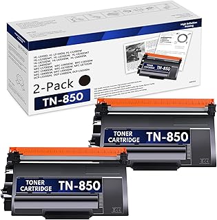(17,000 Page) TN850 TN-850 Toner Cartridge Black 2 Pack High Yield Replacement for Brother TN 850 HL-L6200DW MFC-L5850DW MFC-L5900DW MFC-L5700DW HL-L5100DN MFC-L6800DW Printer Ink