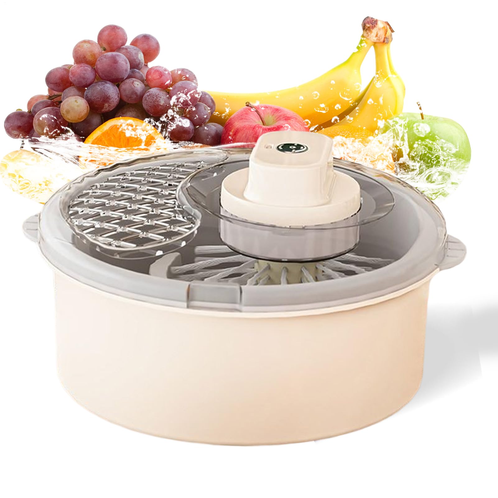 Centrifugador limpiador de frutas - Secador de cocina giratorio | eléctrica manual de frutas | Limpiador de alimentos eficiente para ensaladas, ensaladas, fresas, bayas y la preparación de