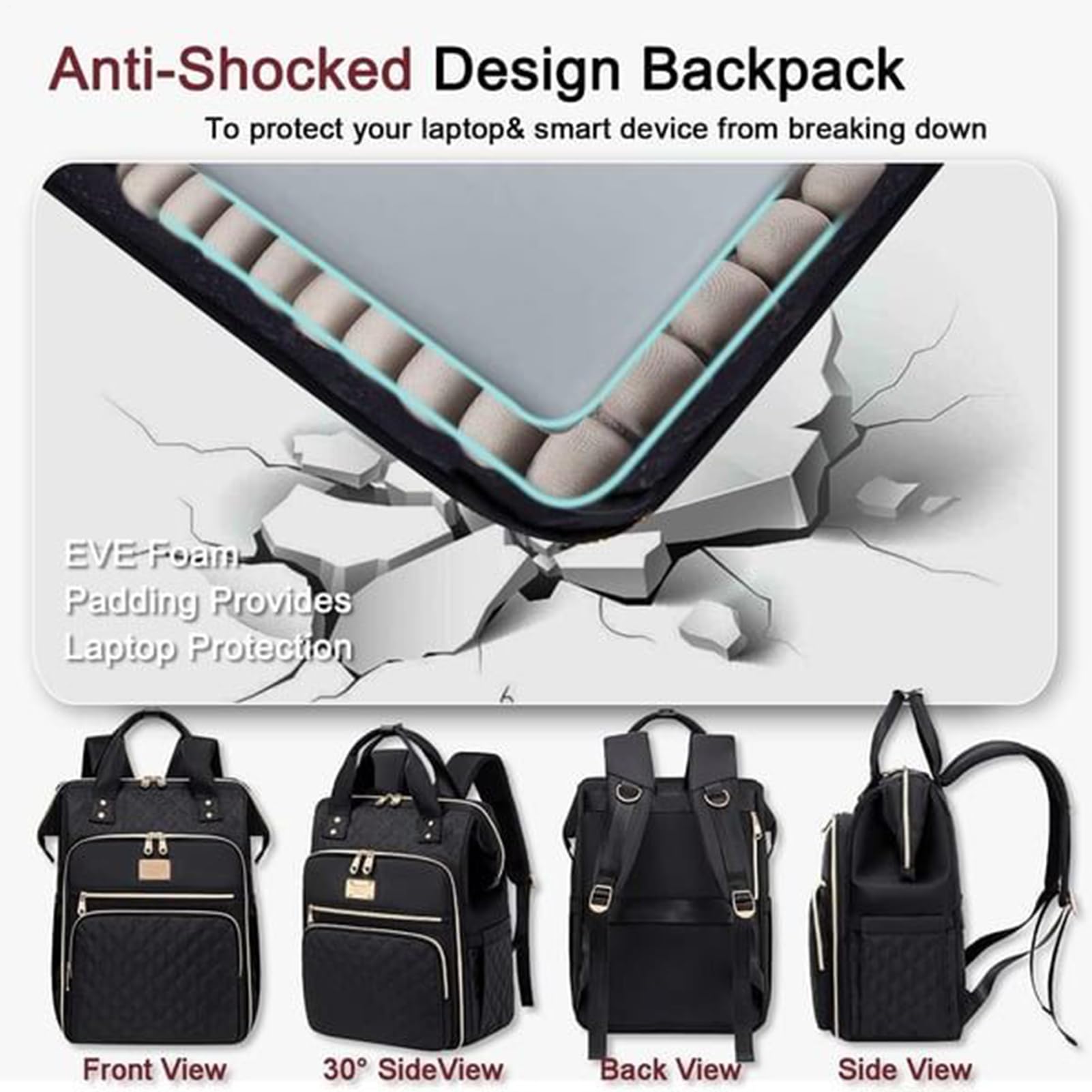 Zaino per insegnanti – Borsa da scuola per computer portatile, scomparto | isotermico, design multi-tasche morbido, spallacci regolabili confortevoli, trasporto quotidiano leggero | per la scuola,