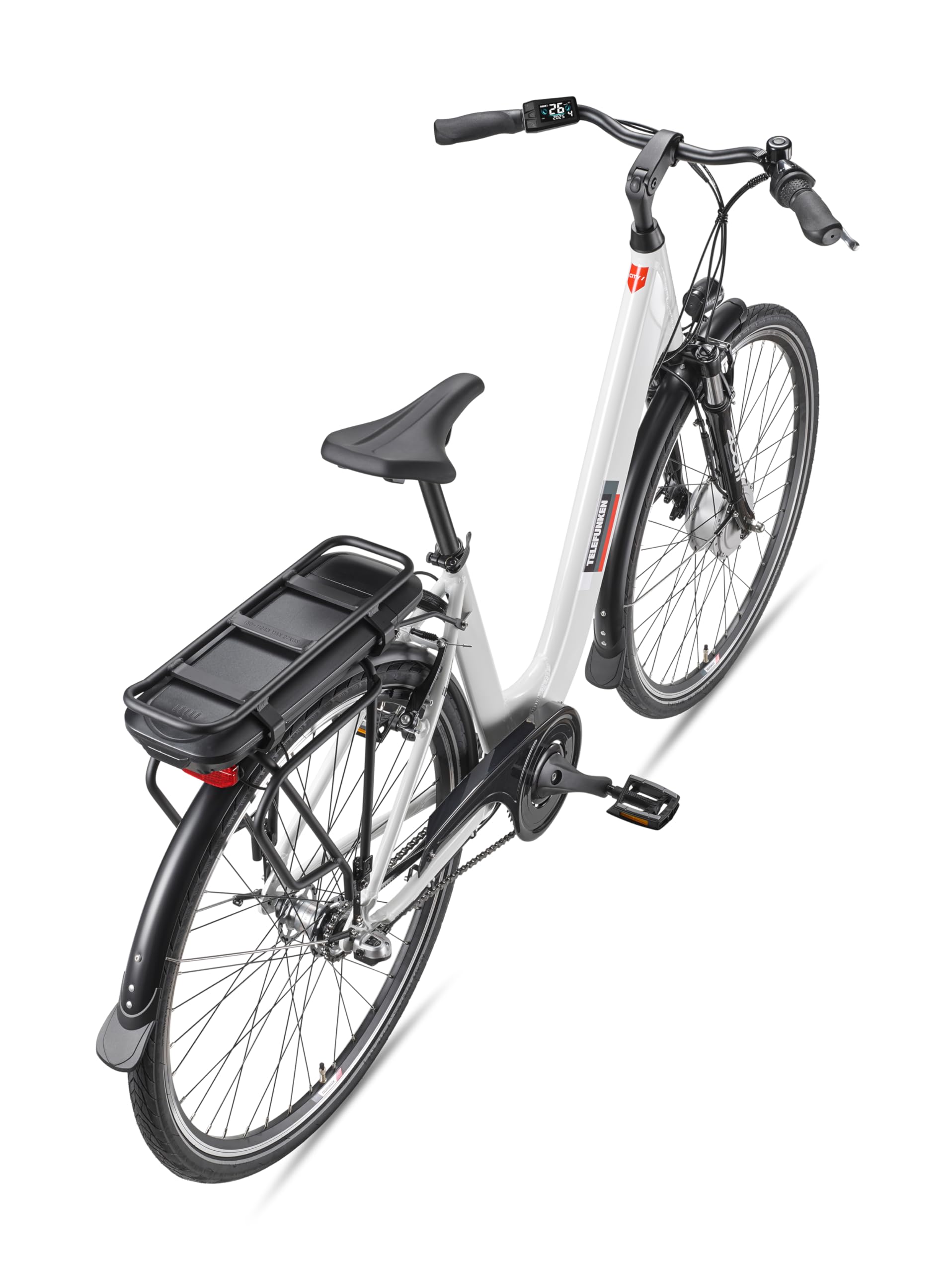 TELEFUNKEN E-Bike Damen 28 Zoll | Elektrofahrrad Frontmotor | 3-Gang Nabenschaltung | V-Bremsen | Pedelec Citybike | inkl. Panzerkabelschloss | RC836 Multitalent
