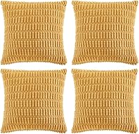 Vista 90 de Fancy Homi - Paquete de 4 fundas de almohada decorativas boho negras de 20 x 20 pulgadas para sala de estar, sofá, cama, decoración rústica moderna