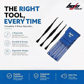 Bojo Tools 3-Piece O-Ring Pick Tool Kit