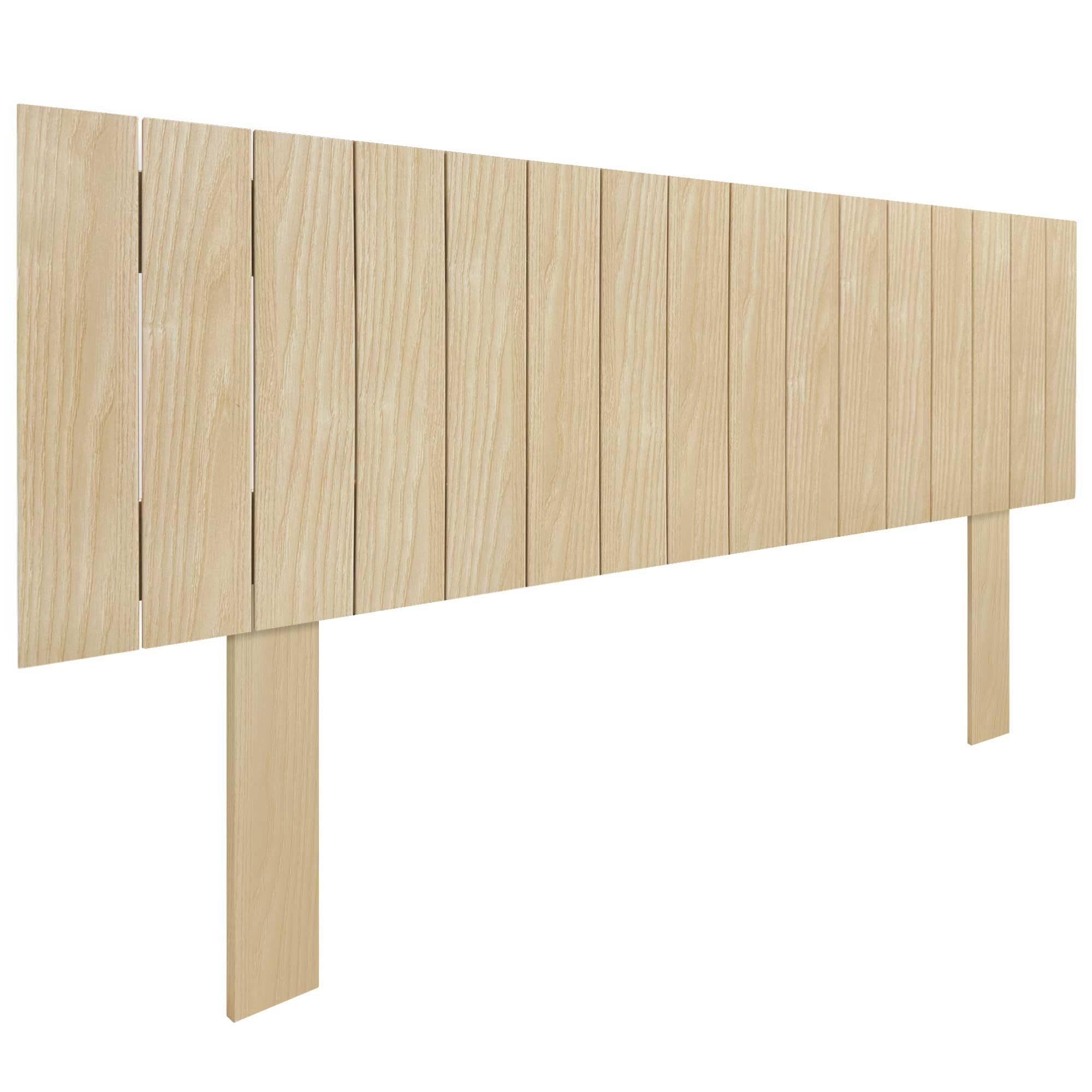 DHOME Cabecero de Madera reciclada DM con Patas Estilo Palet Vertical Cama Palets Herrajes incluidos (135cm, Madera Natural)
