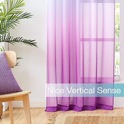 Miniatura 4 de July Joy - Cortinas de lino sintético (2 tonos, reversible, para dormitorio, sala de estar, privacidad y filtrado de luz semitransparente, juego de