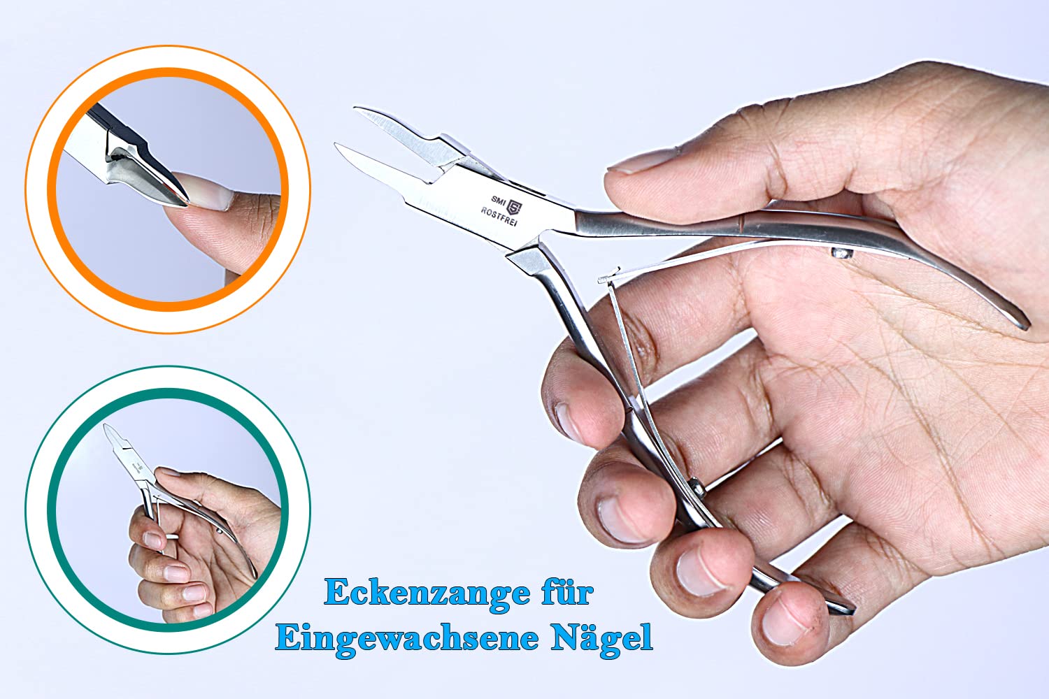 SMI 12.7 cm Tagliaunghie di precisione per Unghie Tronchesino Unghie Manicure Pedicure Unghie Spesse Incarnite Acciaio Inox