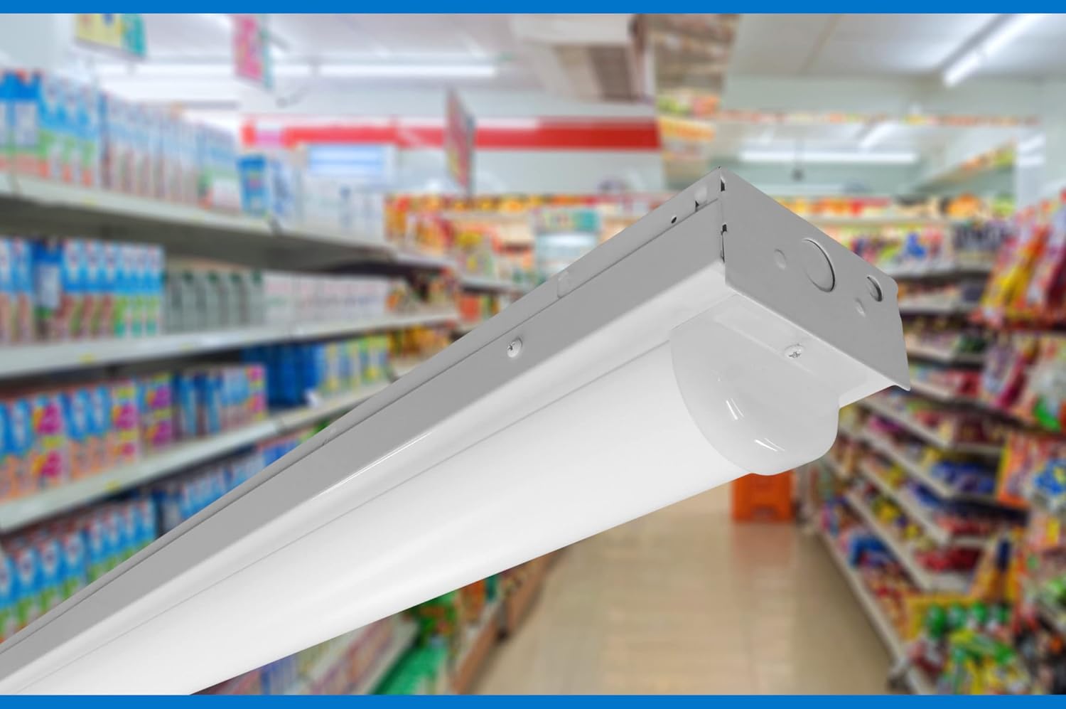 NICOR Lighting 4 Ft. LED Linear Strip Light Fixture in 4000K (LS1-10S-UNV-40), White