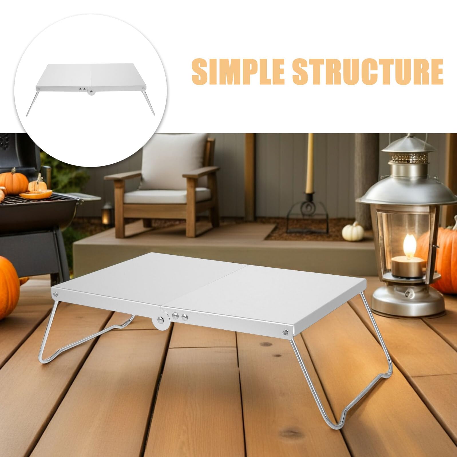 Mini Tavolo da Campeggio Pieghevole in Lega di Alluminio Ultraleggero Set 2 Pezzi Superficie Termoisolante Tavolo Portatile Compatto per Picnic Barbecue e Attività all'Aperto