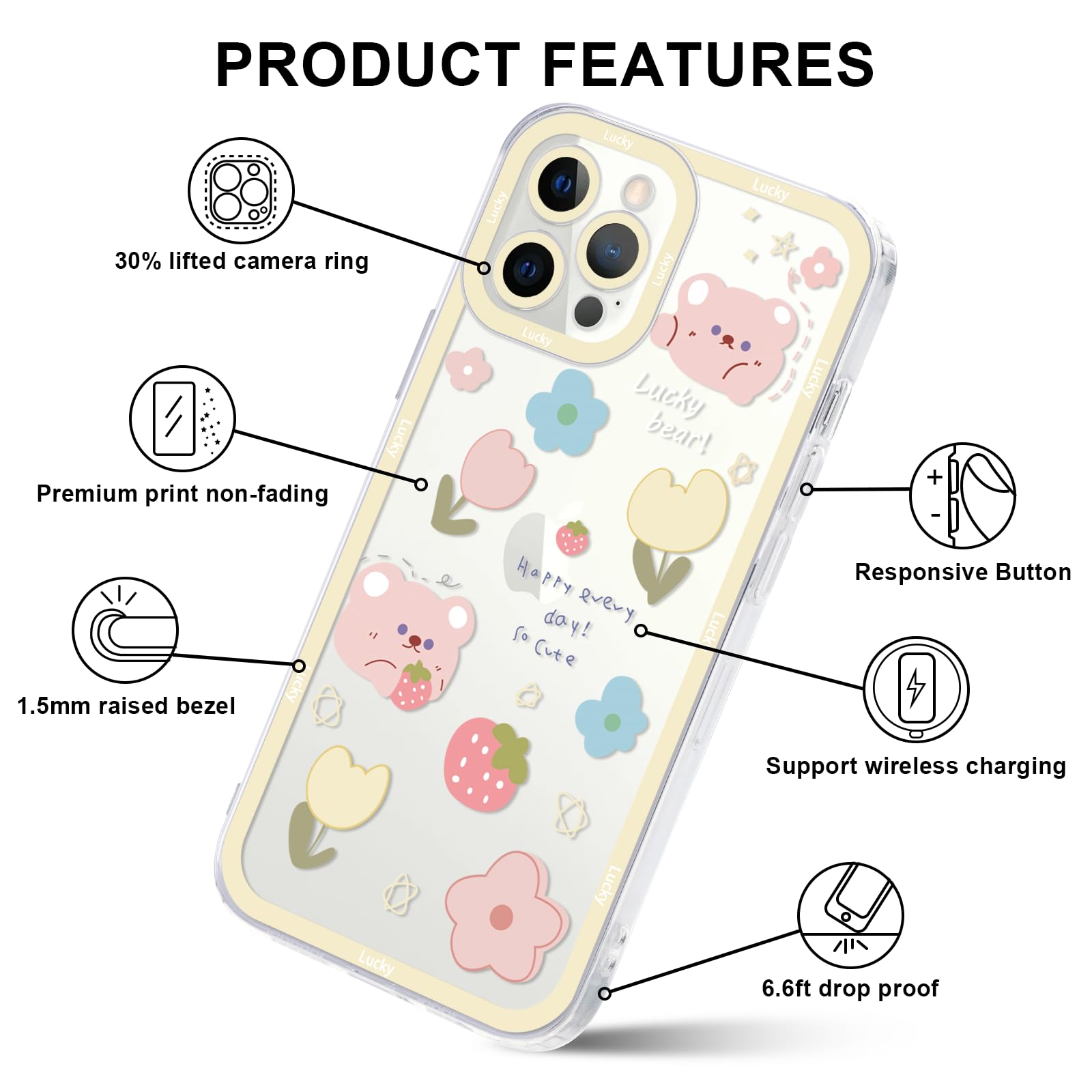 2x Cover IPhone 12 Pro Max Trasparente Leopardo – Silicone TPU Morbido Antiurto – Yoedge - 4