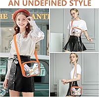 Vista 35 de KETIEE Bolso cruzado transparente, aprobado para estadios, para conciertos, eventos deportivos, festivales