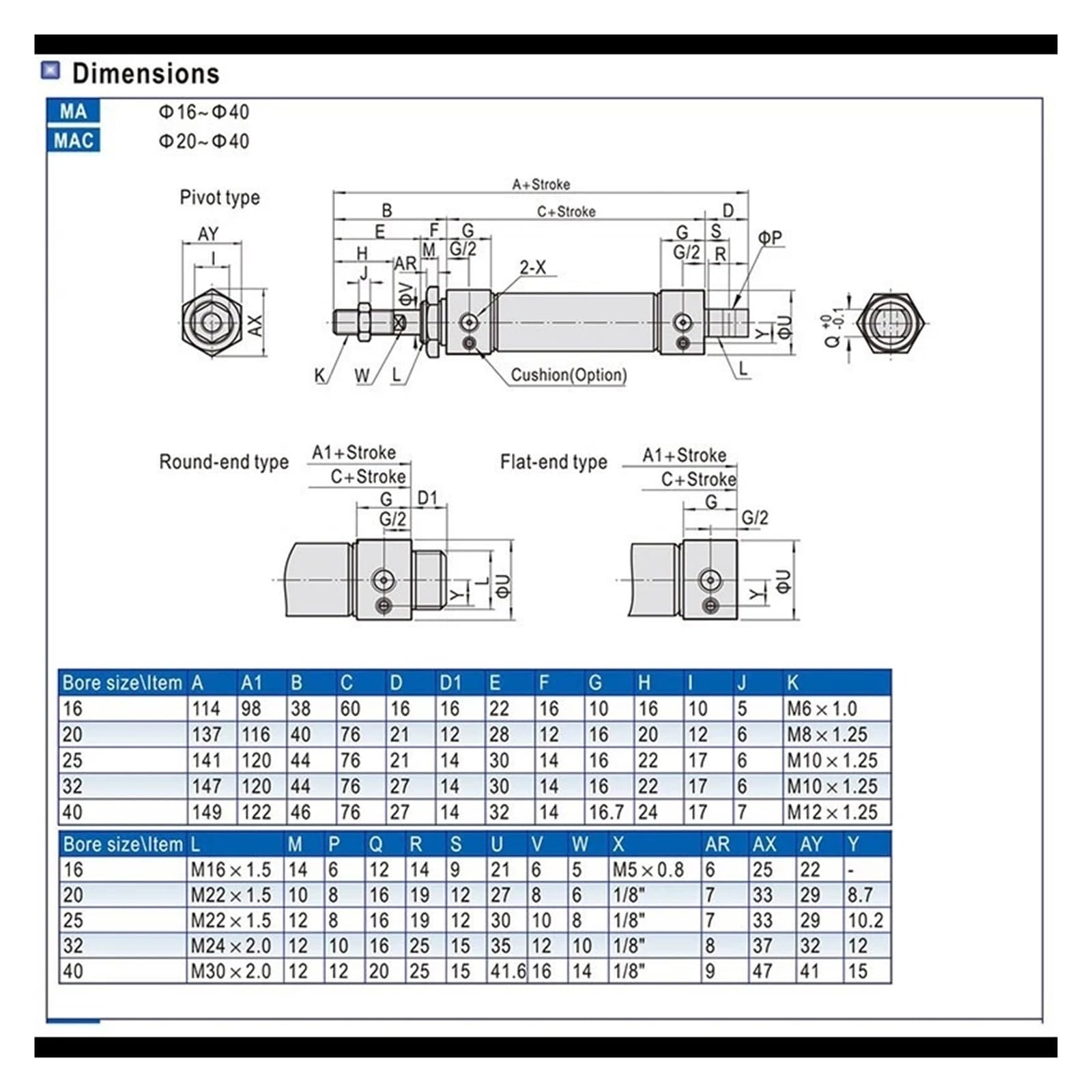 Edelstahl magnetischer Doppelwirk Kompakt Pneumatikzylinder | MA Serie,0,7MPa,16-40mm Bohrung,mehrere Hublängen,Pneumatikteil(400mm Stroke,25mm Bore)