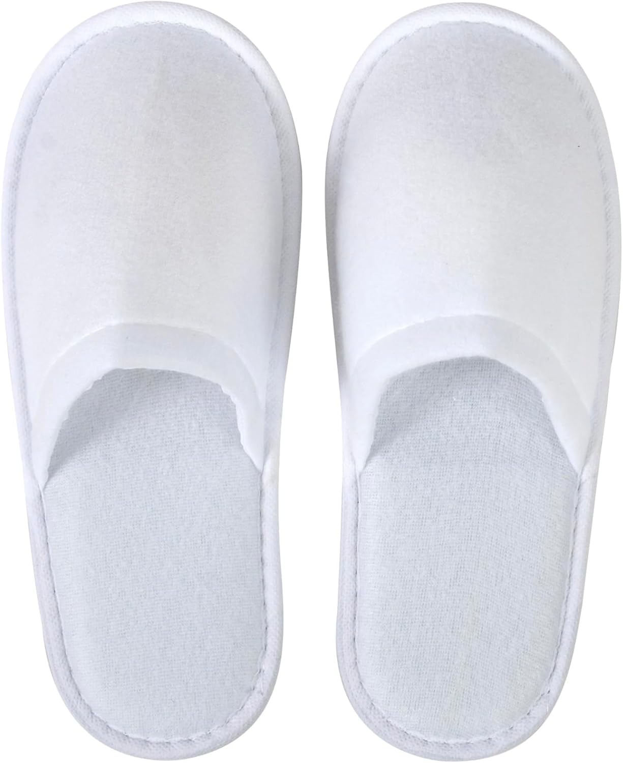 Trail maker (100 Pack) Adult White Bath Spa Slippers for Home, Pool, Gym, Spa, Nursing Homes & Charity Donation in White - 100 Pair Slip Ons