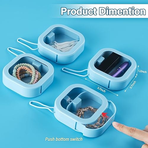 Miniatura 2 de SAGUD Organizador de cintas para el cabello, 4 unidades, accesorios para el cabello, soporte para joyas, dispensador de hisopos de algodón,