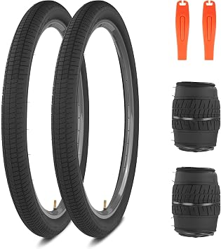 MEGHNA Bike Tire 26/29 inch Anti - Slip 26/29 x 2.4 inch Tire Replacement Foldable Tire Set Street Tire for Cruiser Bike Mountain Bike Commuter Bike Hybrid Bike