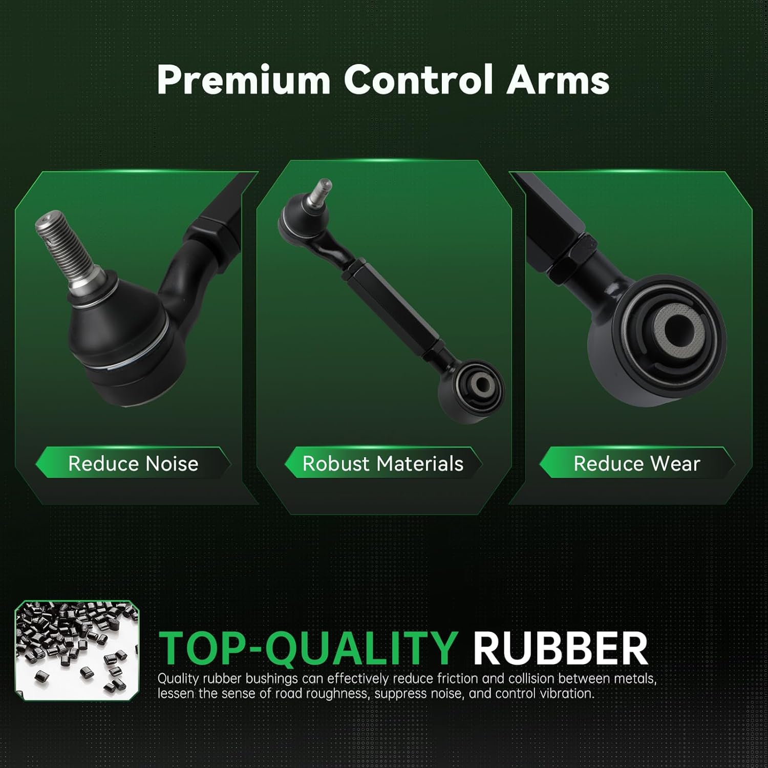 Rear Upper Control Arm and Ball Joint Assembly Compatible With 01-06 Acura MDX 04-08 TSX /03-07 Honda Accord 99-04 Odyssey 03-08 Pilot AUQDD K621873 x2 Left Right 2Pc Set Camber Arm Suspension