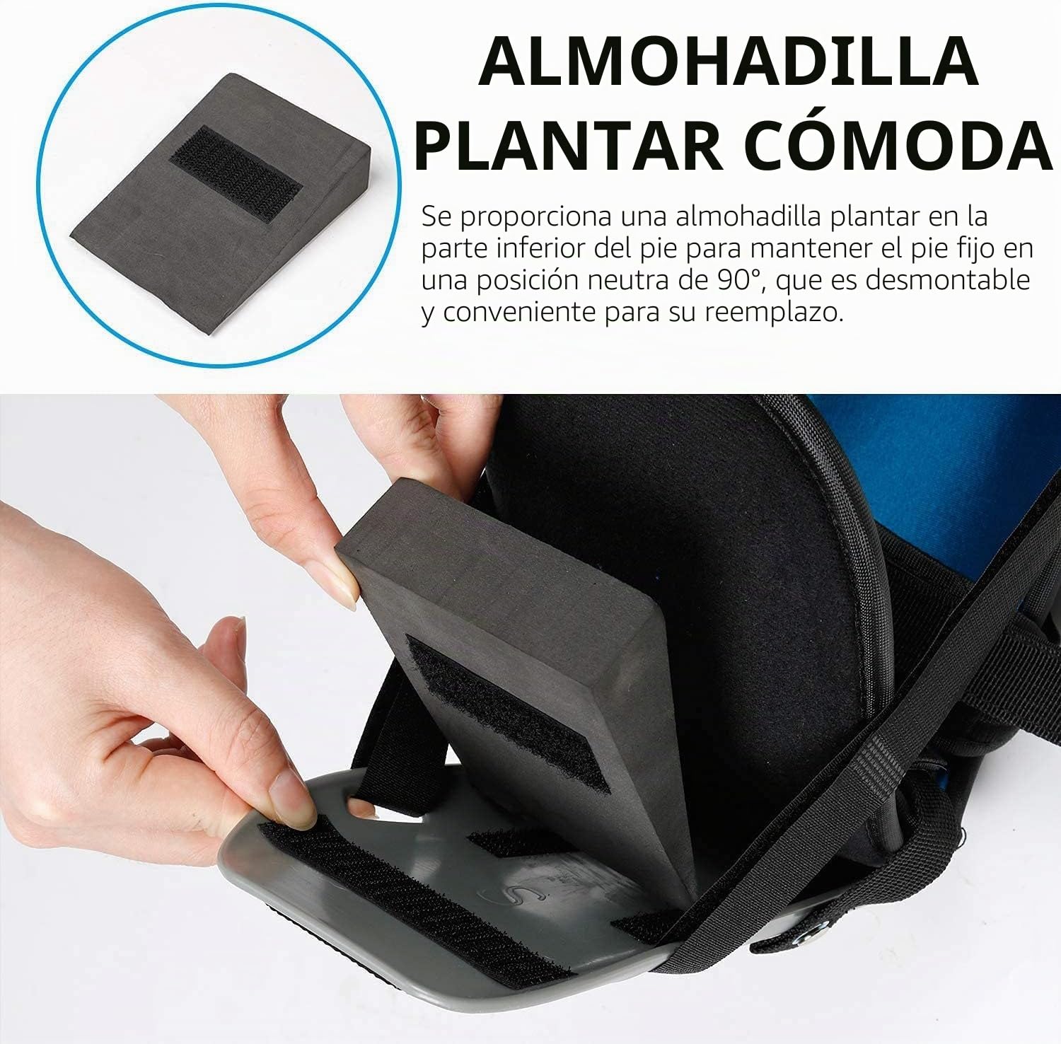 Fascitis plantar Férula Soporte para Pie Bota Tendinitis Brace para Fascia Tendón y pantorrilla Estiramiento Talón Hueso M