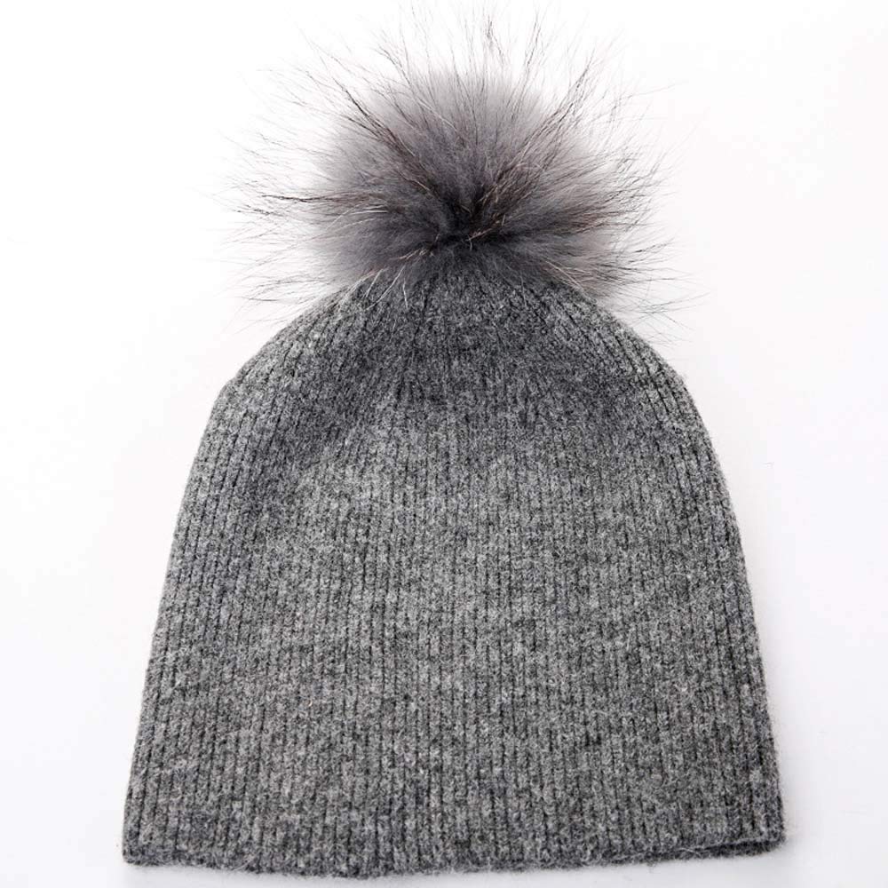 Bonnet avec fausse fourrure bobble pom pom JIA JIA finitions premium