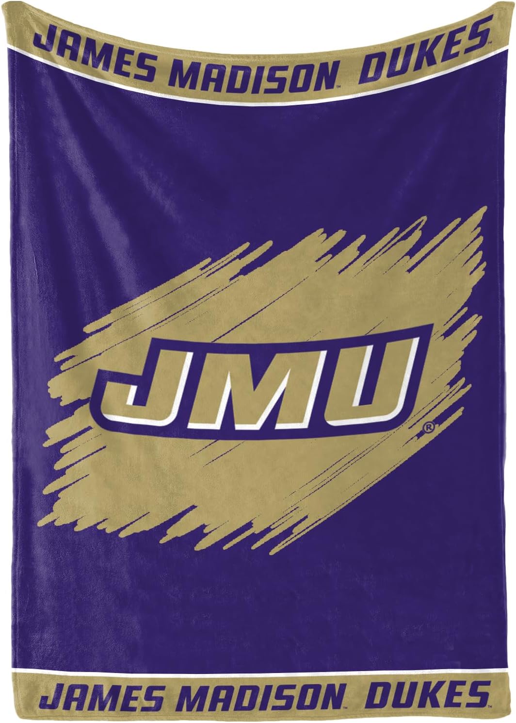 NCAA Officially Licensed Plush Blanket – Cozy, Machine Washable, Perfect for Pets & Home Use | 50" x 60" Throw (James Madison Dukes)