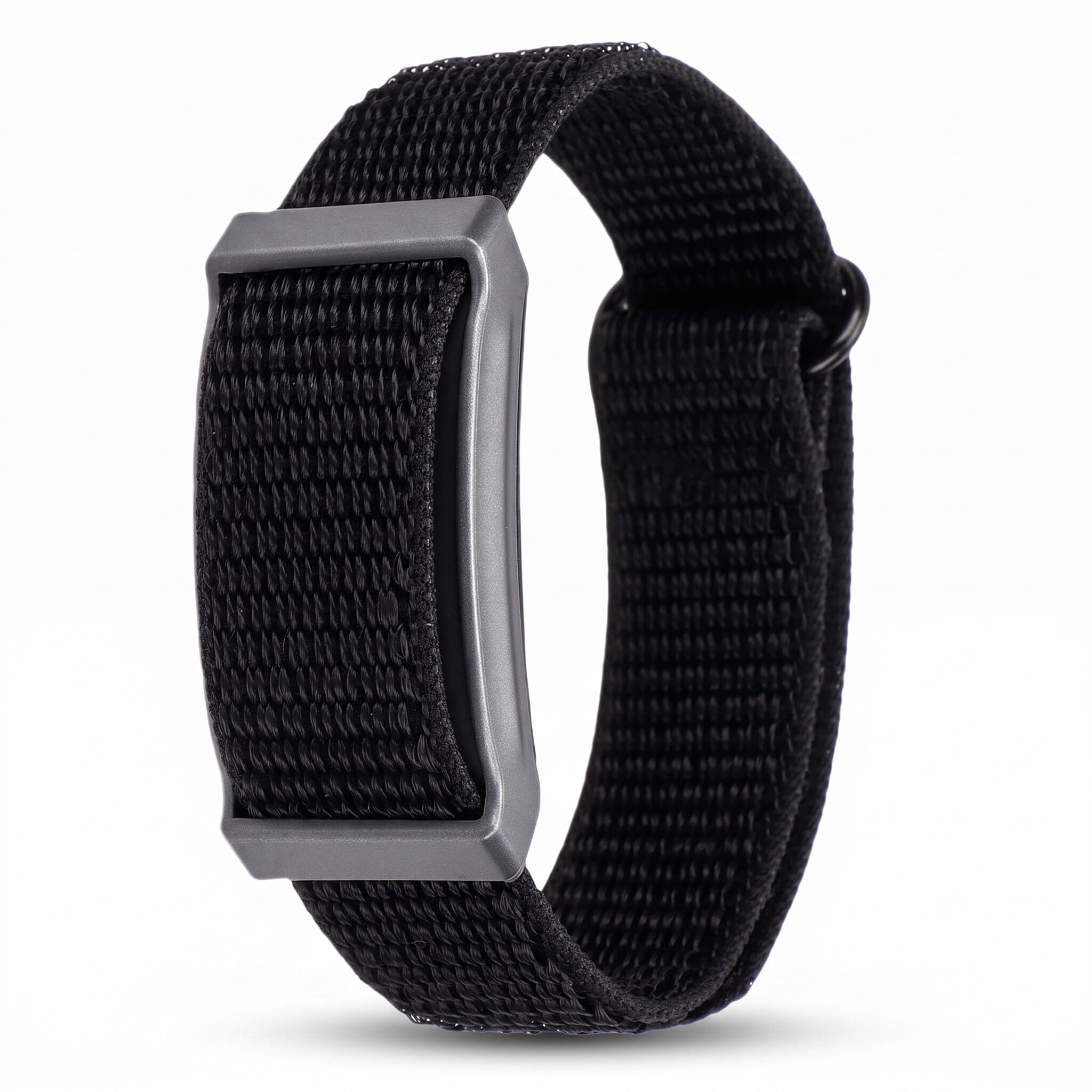 Zunate Bracelet Intelligent pour Hommes et Femmes, Trackers d'activité et de Fitness en Nylon avec Application, Suivi du Sommeil 24h/24 et 7j/7, Modes Sportifs, Température (Black)