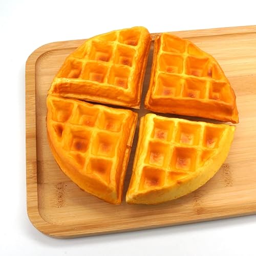 Miniatura 6 de Paquete de 4 pasteles de gofres falsos  Decoración de alimentos artificiales y réplica de postres falsos para exhibición de accesorios de cocina y