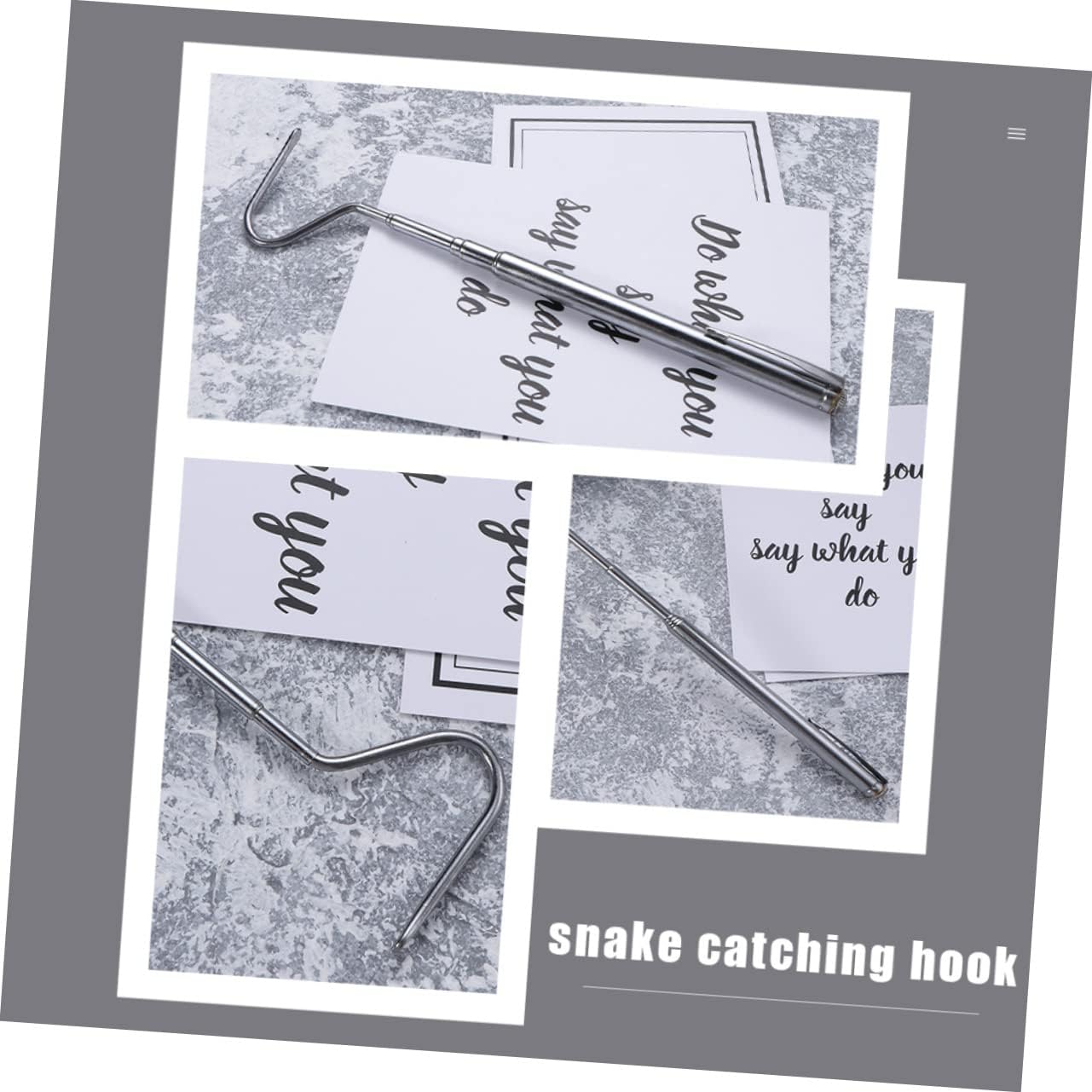 Toddmomy 2Pcs Stainless Steel Retractable Snake Catching Hooks 71cm Silver | Comfortable to Hold Handle, Convenient for Carrying, for Playing with Snakes and Wild Catching, Reptile Enthusiasts