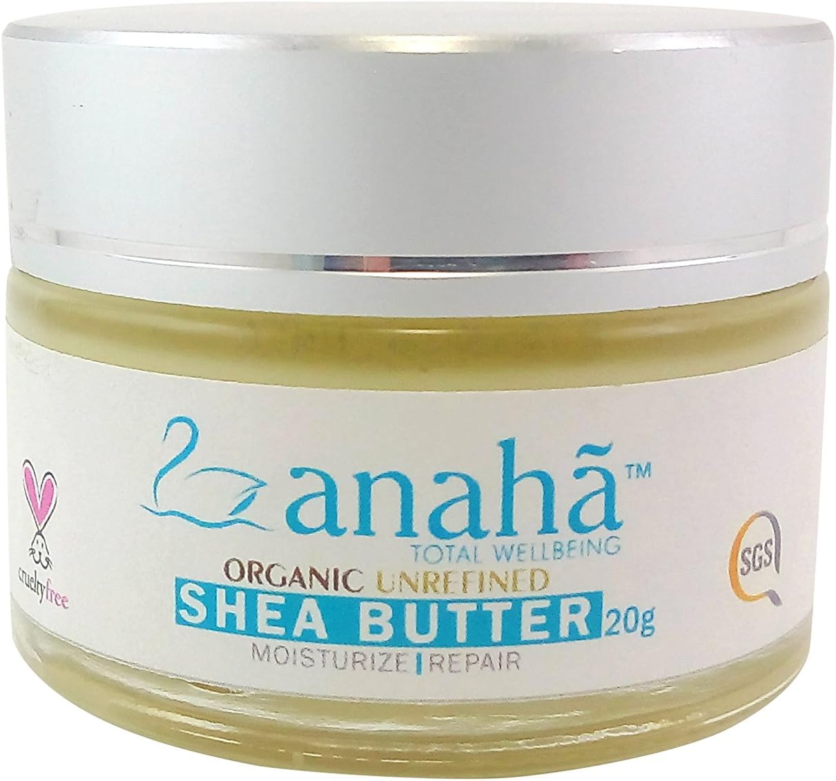 Organic Unrefined Raw Shea Butter, Off White, 20g