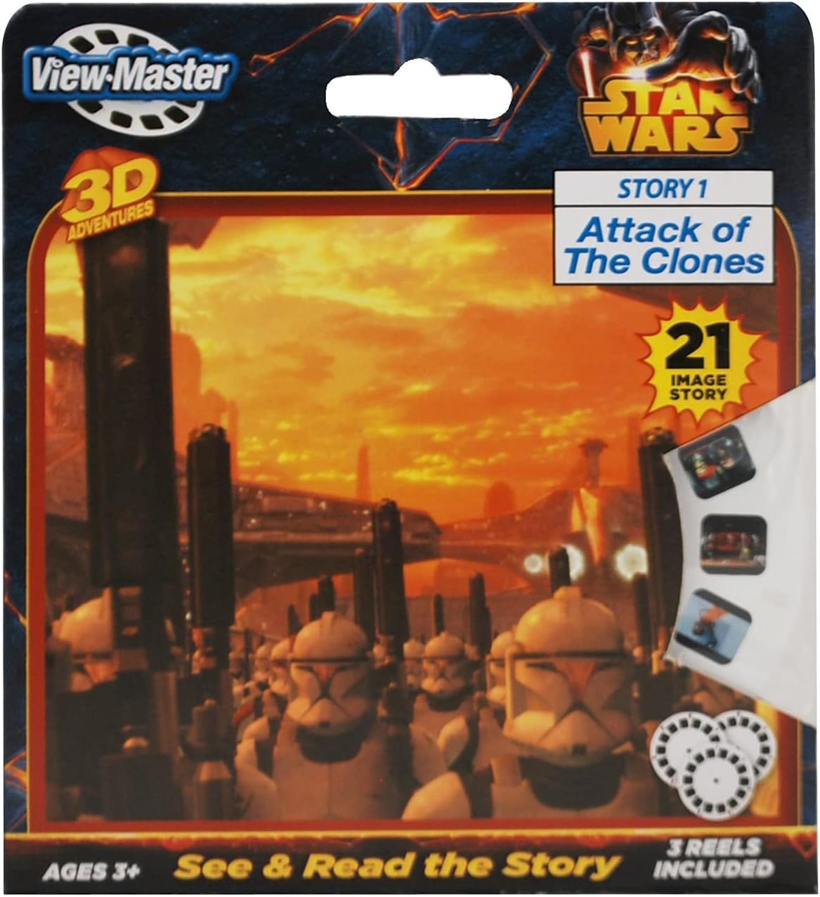 Star Wars - Attack of The Clones - ViewMaster - 3 Reel Set - 21 3D Images