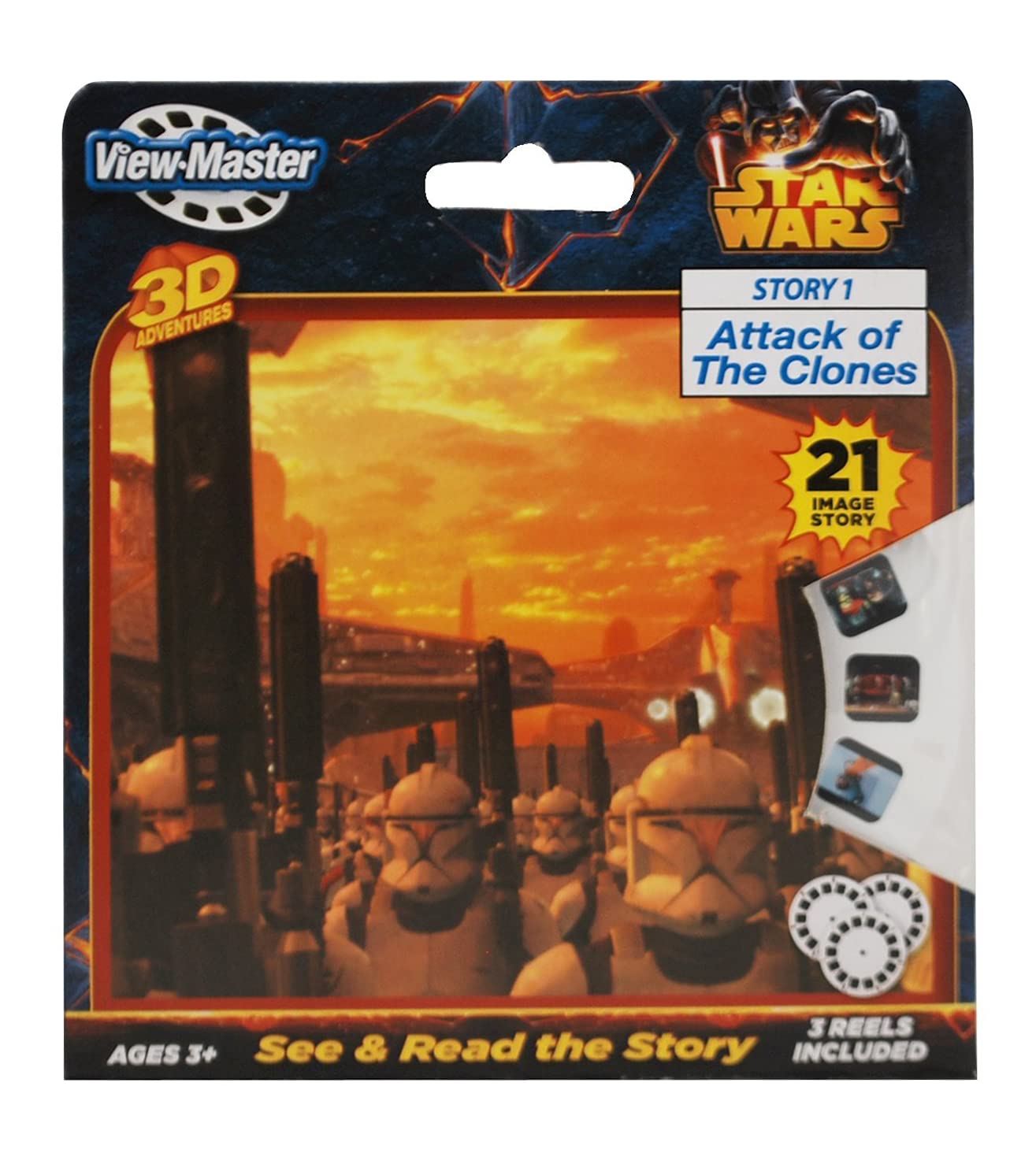 Star Wars - Attack of The Clones - ViewMaster - 3 Reel Set - 21 3D Images