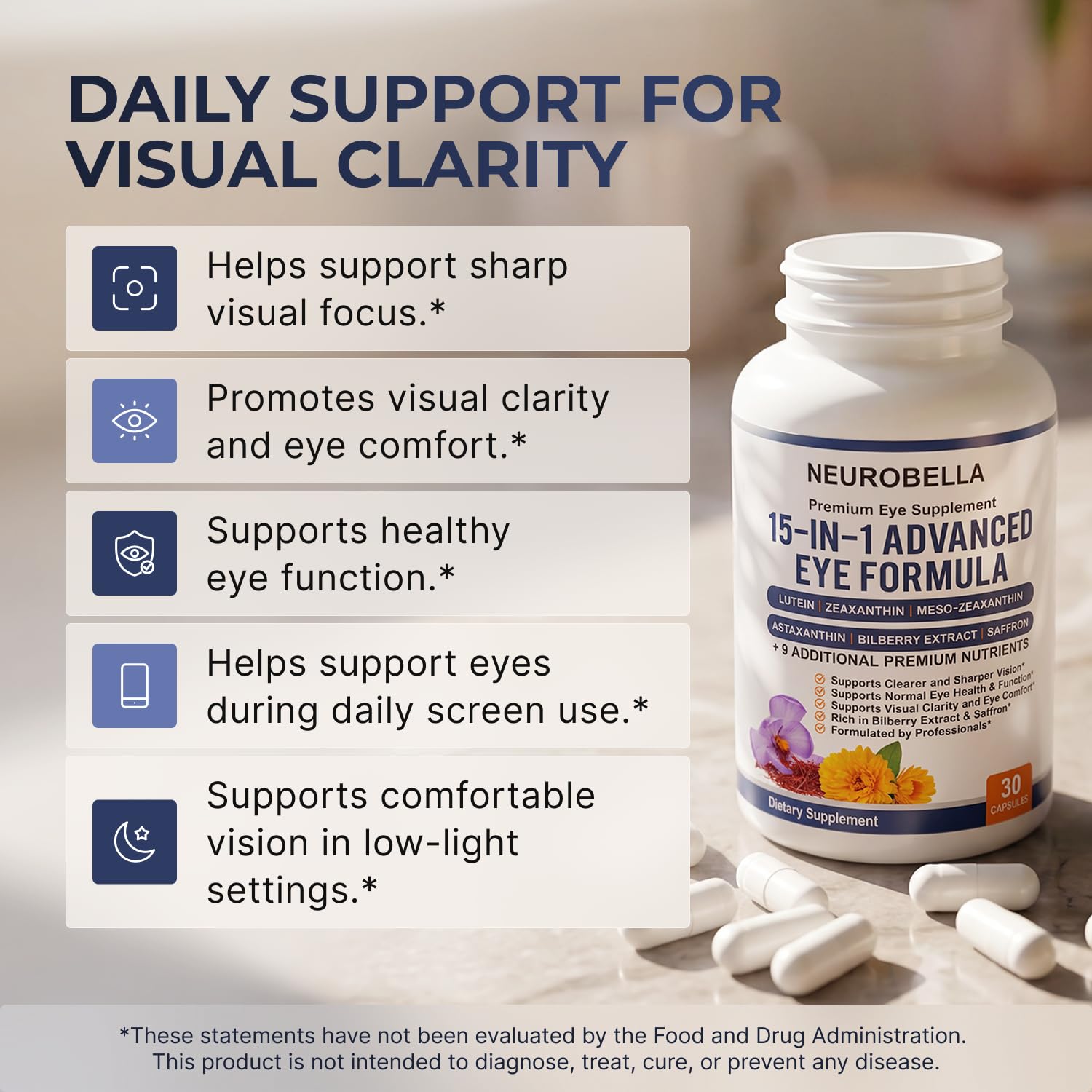 Eye Health Supplement, Lutein & Meso-Zeaxanthin, 30 Capsules — Amazon image 7