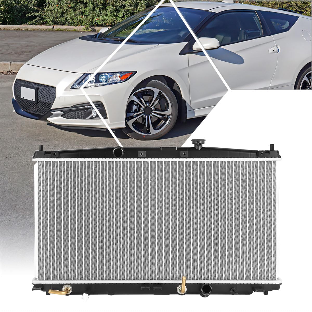 DPI-13105 Factory Style 1-Row Aluminum Core Cooling Radiator Compatible with 10-16 Honda CR-Z Insight