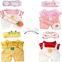 Vista 1 de Juego de ropa de pato, 15 piezas de accesorios Kawaii para peluches lindos, lindos vasos de peluche y ropa