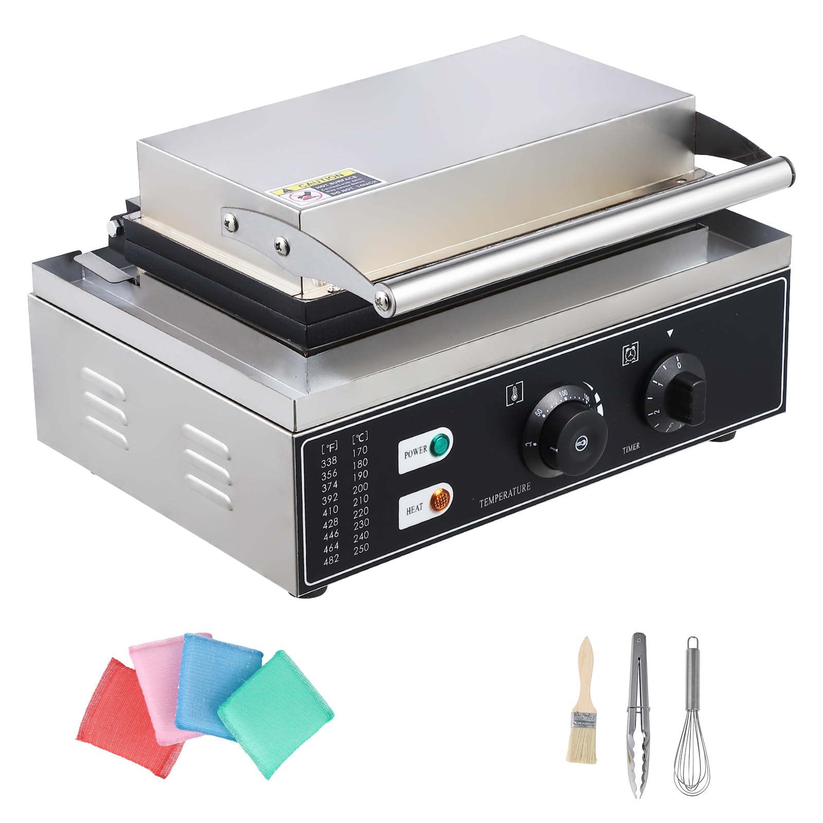 GarveeTech Commercial Electric Waffle Cone Maker - Versatile DIY Desserts, Wide Applications, 360° Rotation for Even Cooking