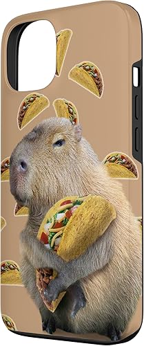 Miniatura 2 de iPhone 13 Capybara Capybaras Comiendo Tacos Tacos, divertido estuche lindo