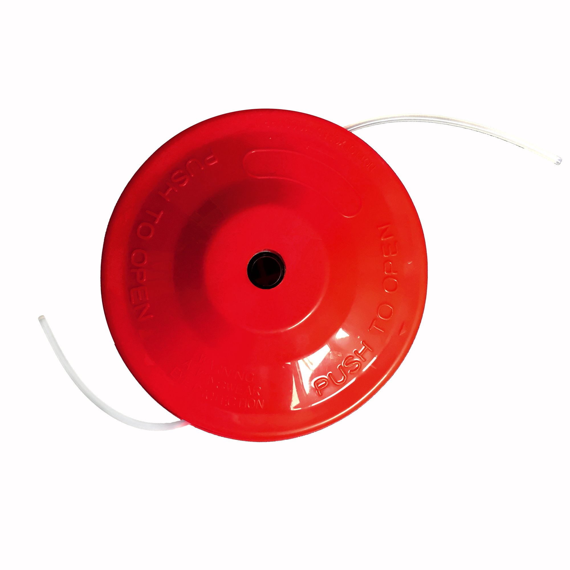 Nemaxx 09FS2 - Carrete de hilo 9x con cortadores de punta de la cabeza de hilo automático de doble cabezal de hilo de nylon de la cabeza segadora línea de hilo de nylon cepillo de rodillo accesorios piezas de carrete para el sentido benzinmotor, rojo