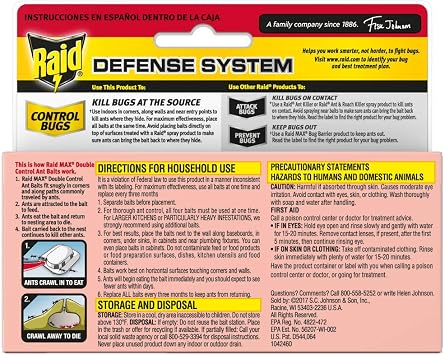 Raid Double Control Ant Baits, 4 CT (Pack - 1), Plain
