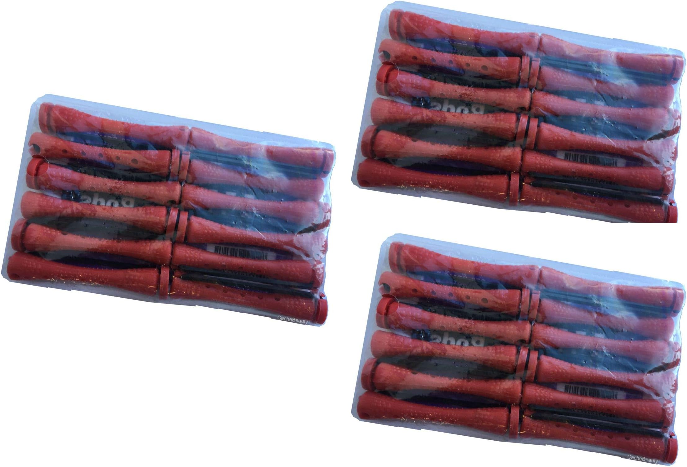 Permanent Wave Rods Concave Midget Red - One Dozen (3 pack)