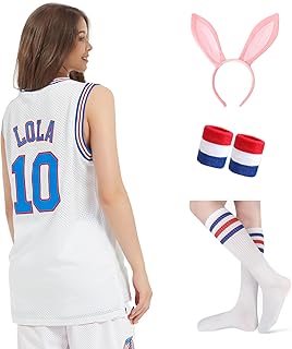 Men's Basketball Jersey Lola 10 Bugs 1 Space Movie 90S Hiphop Clothing Shirt for Cosplay