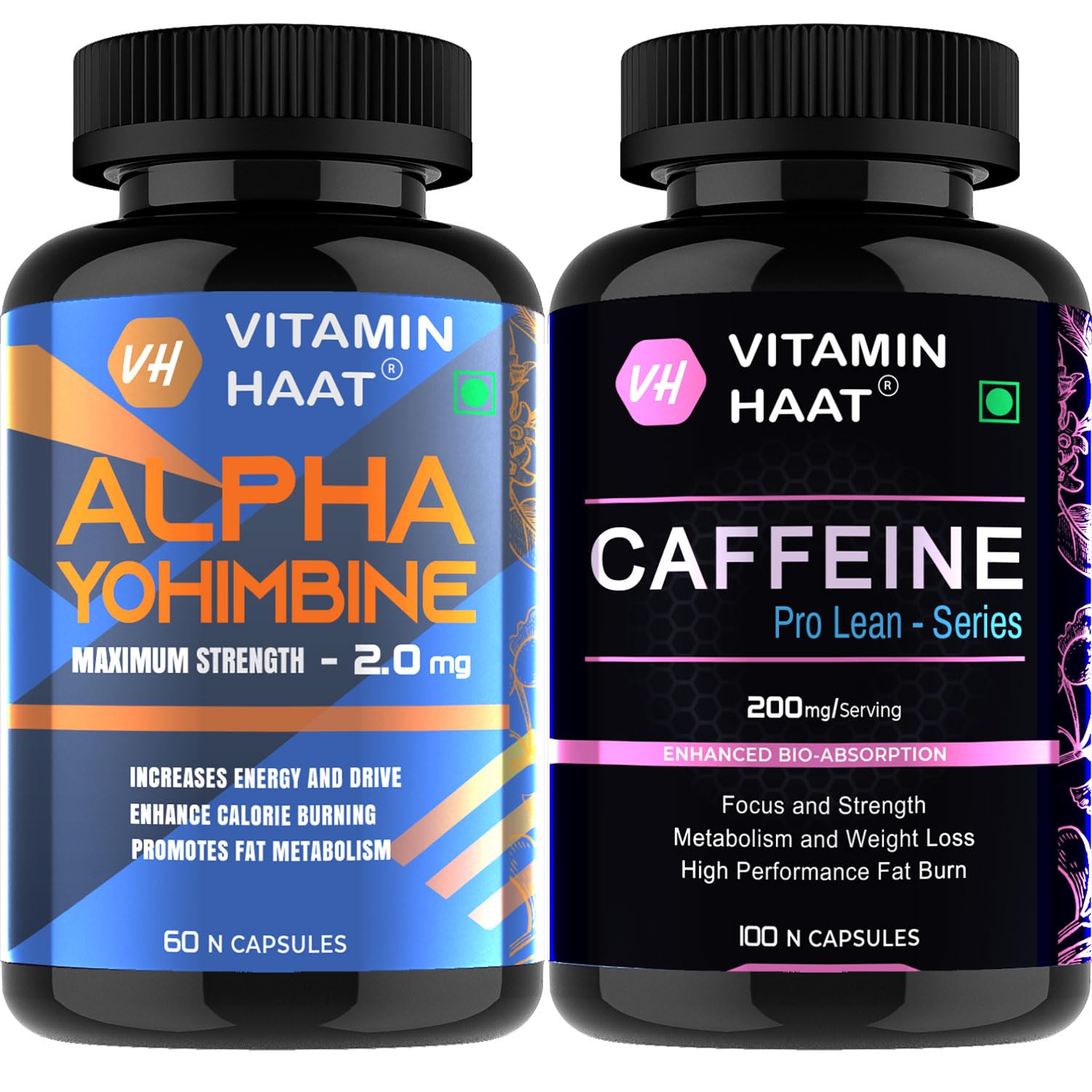 Alpha Yohimbine 60 Capsules with Caffeine 100 Capsules-image-42