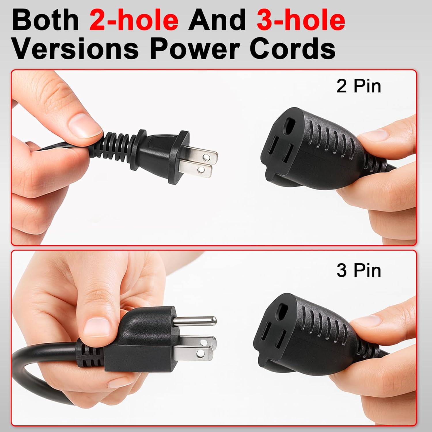 oviitech 1 to 4 Splitter Power Cord,3-Prong SJTW 16 Gauge/3C Extension Cord,1.5FT 4 Outlet Y Splitter Power Extension Cable,Black.