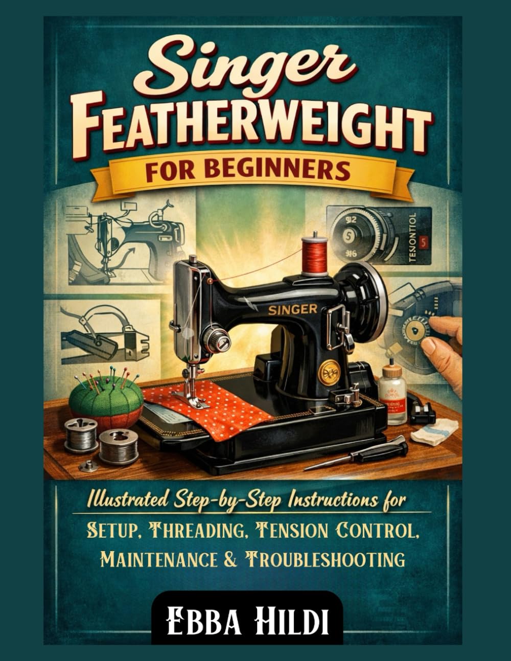 Singer Featherweight for Beginners: Illustrated Step-by-Step Instructions for Setup, Threading, Tension Control, Maintenance & Troubleshooting
