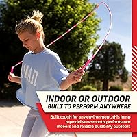 Vista 4 de Cuerda de saltar de ejercicio con cuentas para niños, cuerda de saltar segmentada para niños, cuentas duraderas e inastillables para exteriores