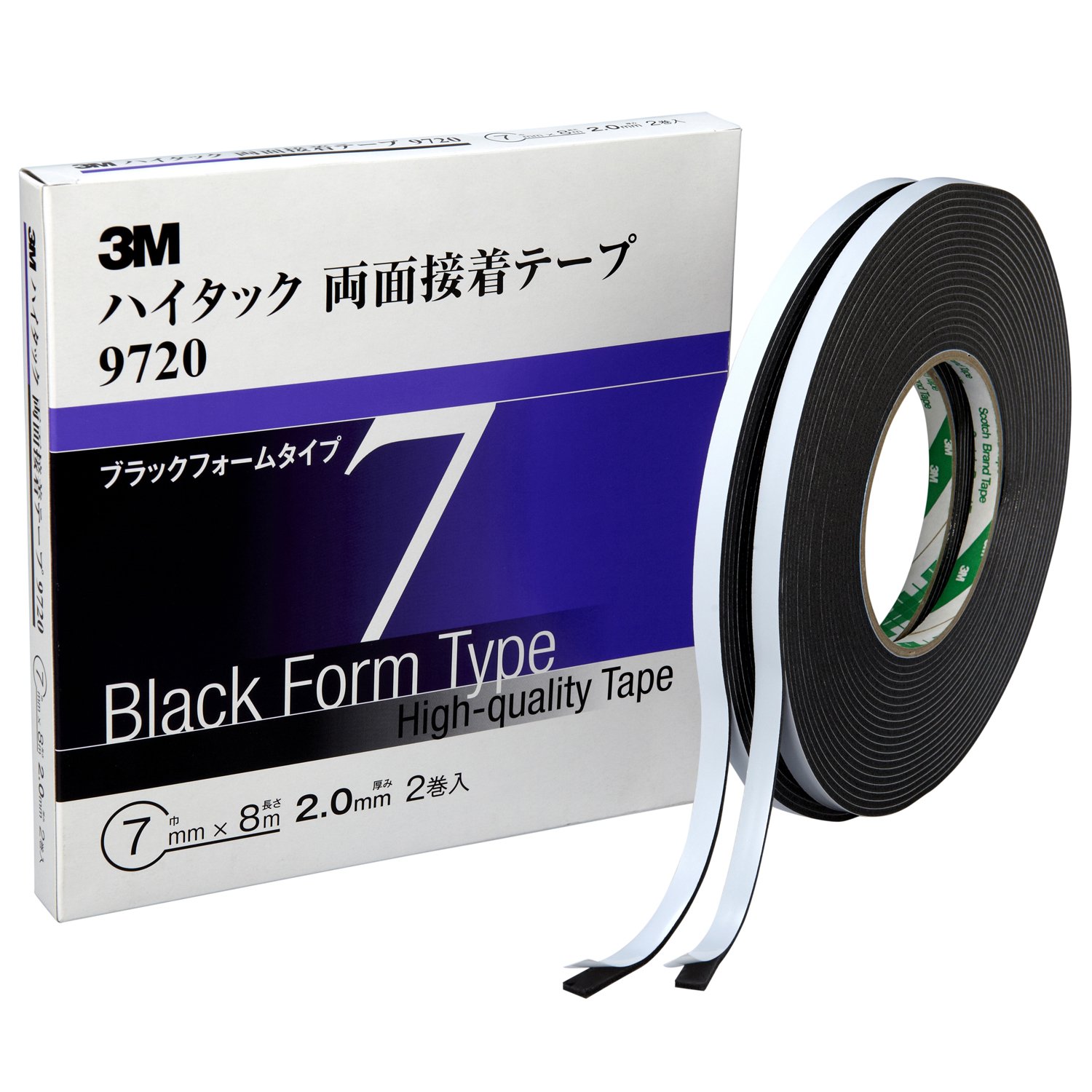 Amazon.co.jp: 3M ハイタック両面接着テープ 9720 7mm幅x8m 9720 7 AAD