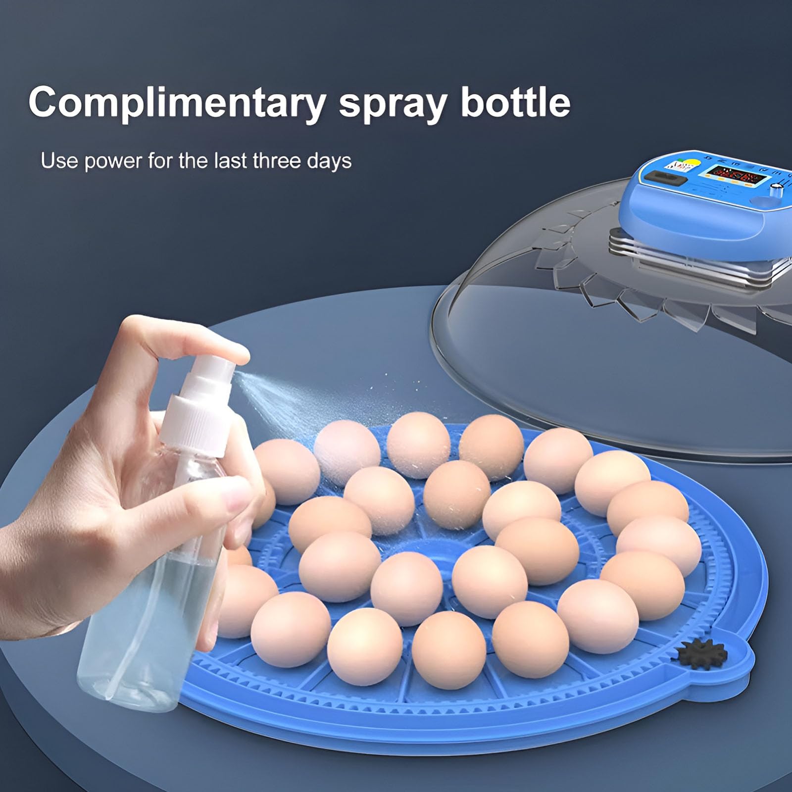 Incubadora de huevos para incubar huevos, volteador automático de huevos con control de humedad, incubadora de aves de corral para pollo, codorniz, pato, ganso, loro, para el hogar, granja