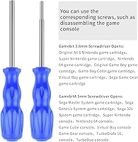 Vista 3 de Gamebit Screwdriver Set, Security Screwdriver Bit Set 3.8mm and 4.5mm Perfect fit for Virtual Boy, Opening Nintendo, Sega Consoles and Game Azul